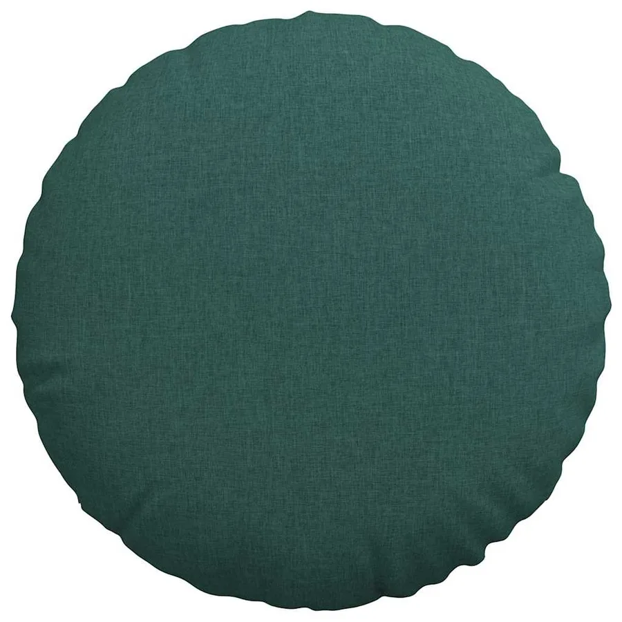 Coussins de siège 2 pcs Vert foncé Ø60 x 21 cm tissu - 6