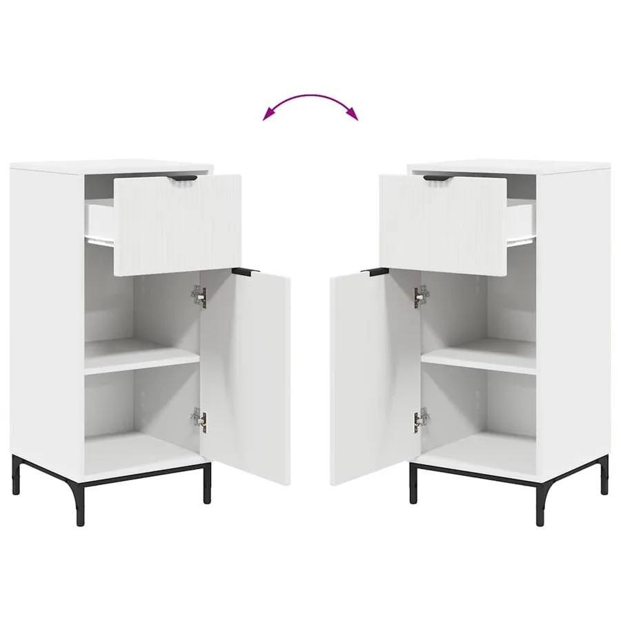 Cabinet de salle de bain avec tiroir Blanc 39,5 x 36 x 88 cm - 12