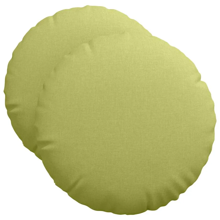 Coussins de siège 2 pcs Vert clair Ø50 x 19 cm tissu - 2