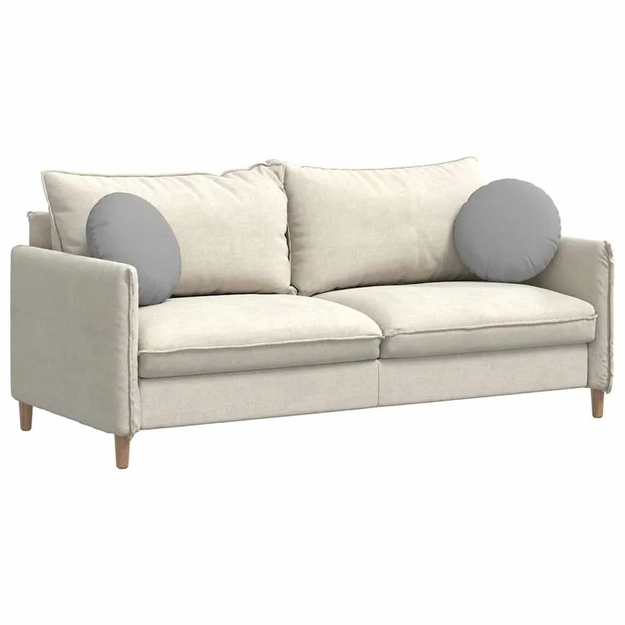 Coussins de siège 2 pcs Gris nuage Ø40 x 13 cm tissu - 3