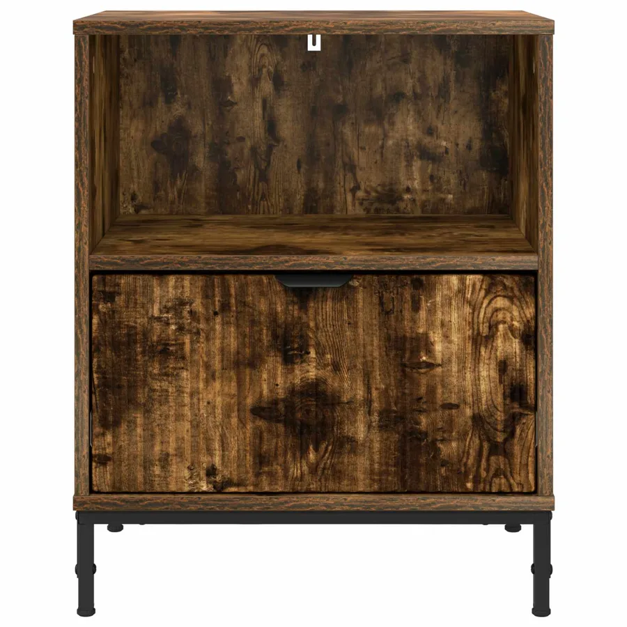 Cabinet de chevet Chêne fumé 49 x 36 x 61 cm Bois d'ingénierie - 6
