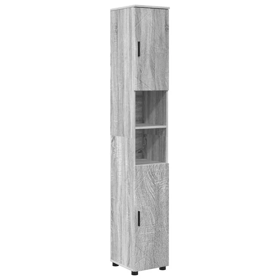 Cabinet de salle de bain Gris Sonoma 30 x 35 x 192 cm - 2