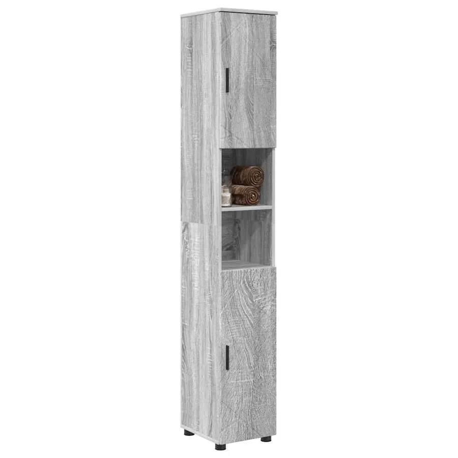 Cabinet de salle de bain Gris Sonoma 30 x 35 x 192 cm - 3