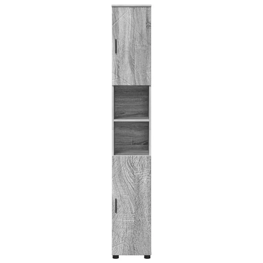 Cabinet de salle de bain Gris Sonoma 30 x 35 x 192 cm - 6