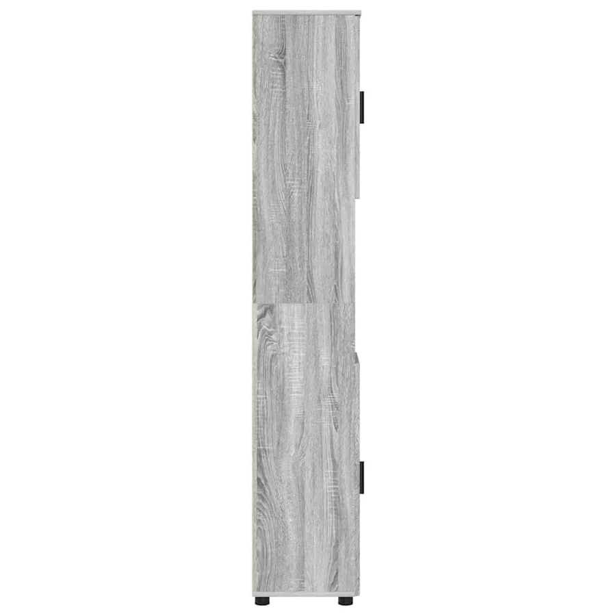 Cabinet de salle de bain Gris Sonoma 30 x 35 x 192 cm - 7