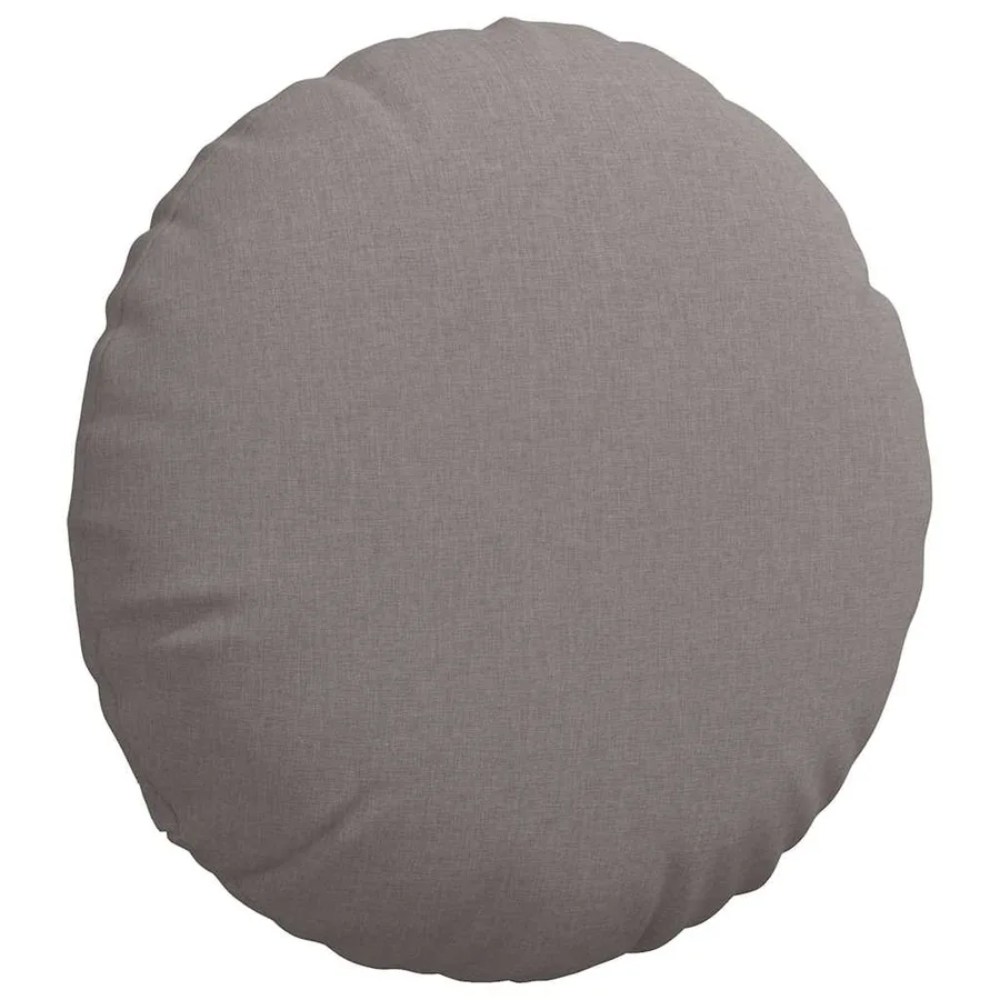 Coussins de siège 2 pcs Taupe Ø60 x 21 cm tissu - 5