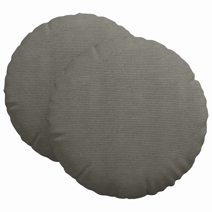 Coussins de siège 2 pcs Gris clair Ø60 x 21 cm - 2