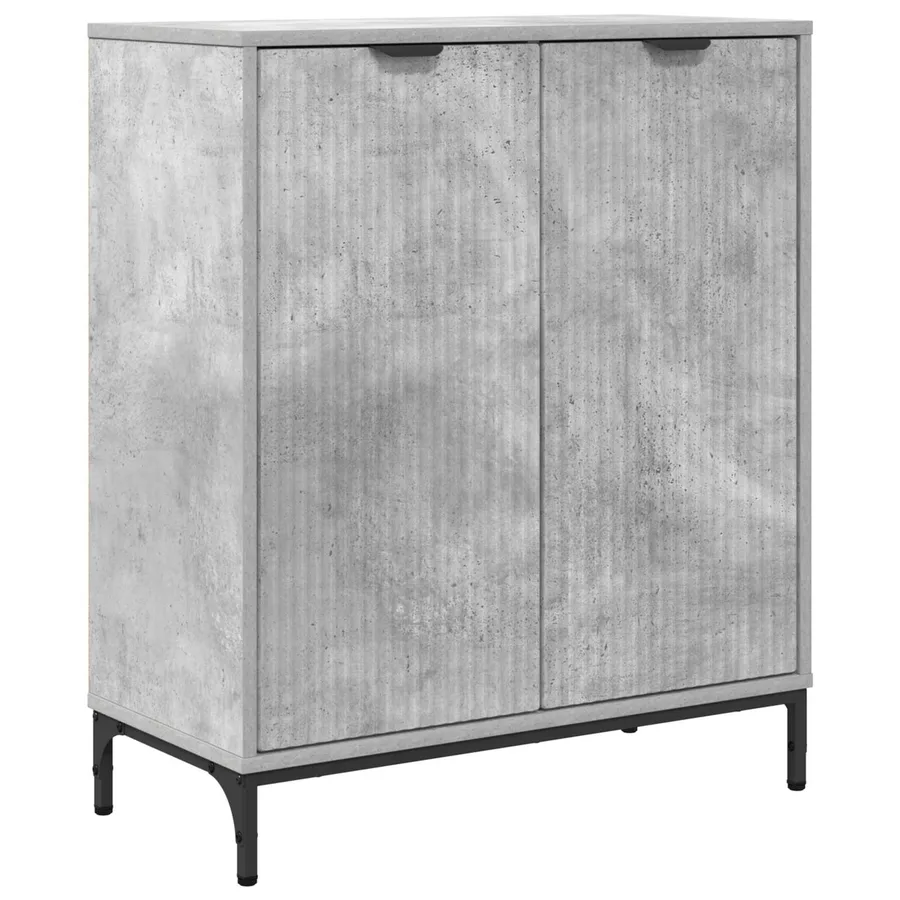 Buffet Gris béton 69,5 x 33 x 82 cm Bois d'ingénierie - 2