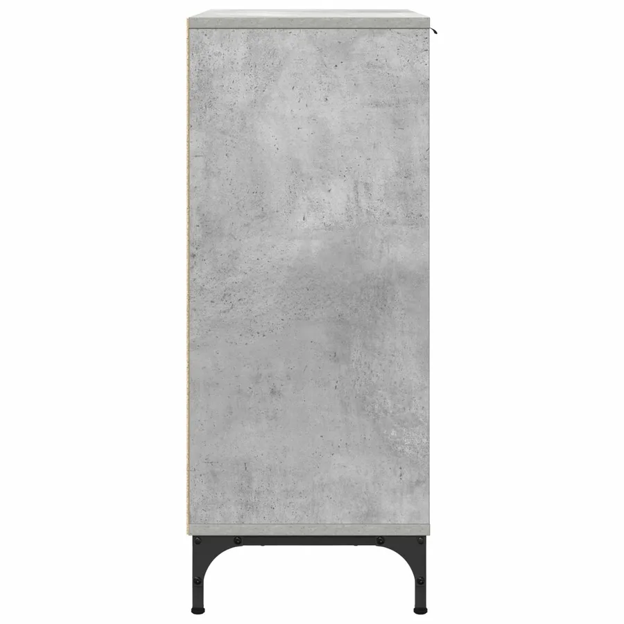 Buffet Gris béton 69,5 x 33 x 82 cm Bois d'ingénierie - 7