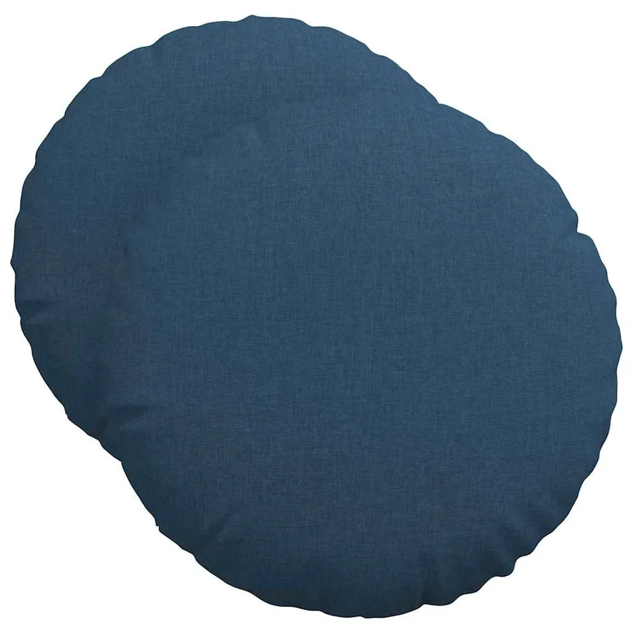 Coussins de siège 2 pcs Bleu Ø50 x 19 cm tissu - 2