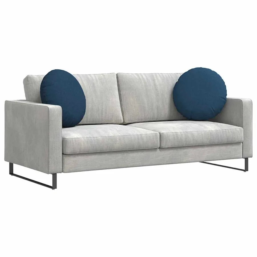 Coussins de siège 2 pcs Bleu Ø50 x 19 cm tissu - 3