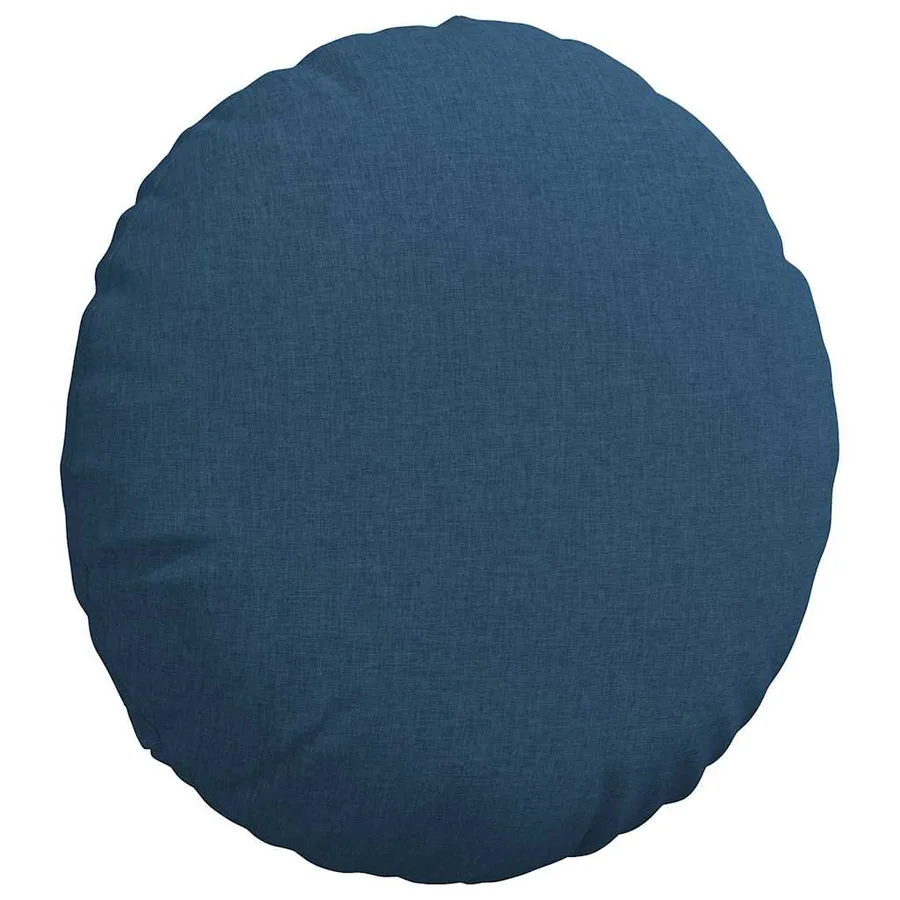 Coussins de siège 2 pcs Bleu Ø50 x 19 cm tissu - 5