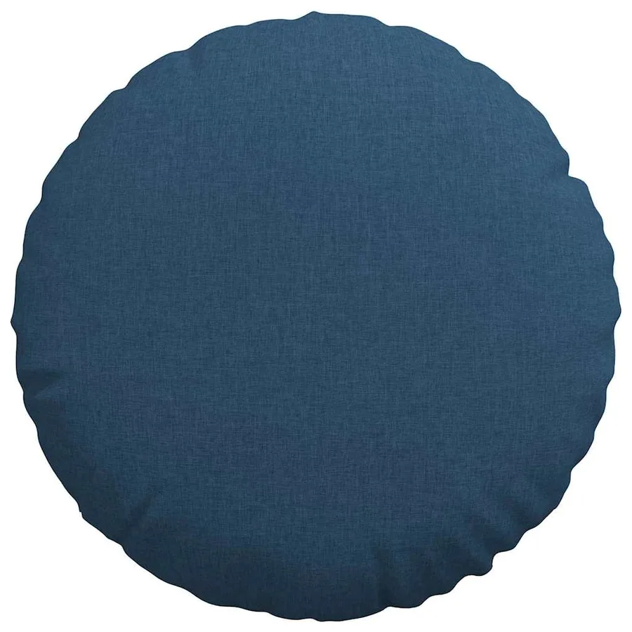Coussins de siège 2 pcs Bleu Ø50 x 19 cm tissu - 6