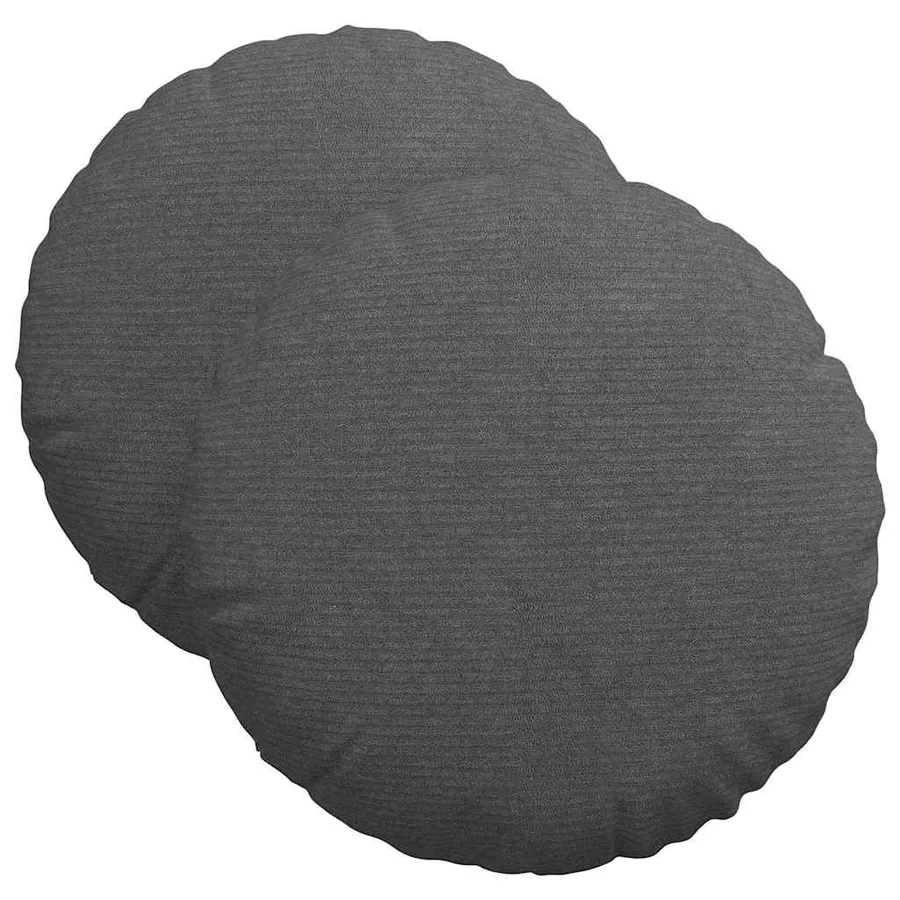 Coussins de siège 2 pcs Gris foncé Ø 40 cm - 2