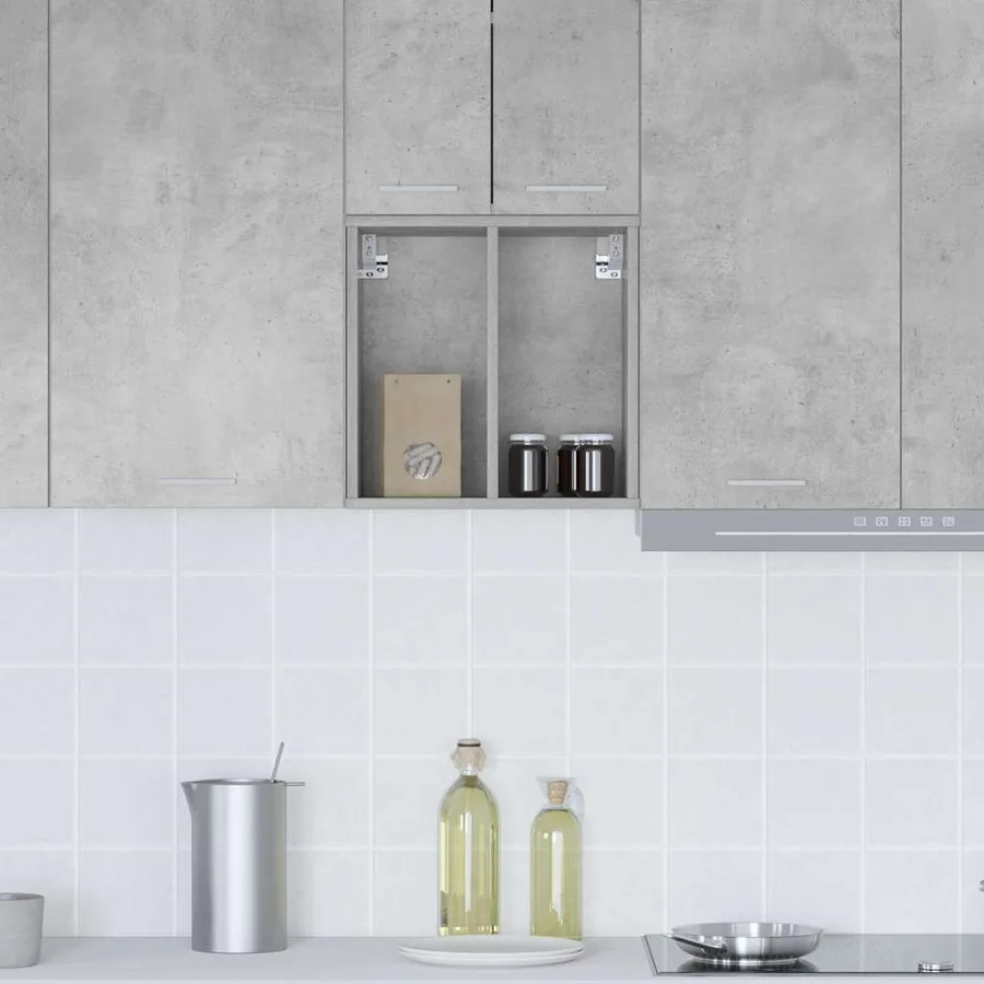 Armoire suspendue avec stockage Gris béton 40 x 29,5 x 40 cm - 4