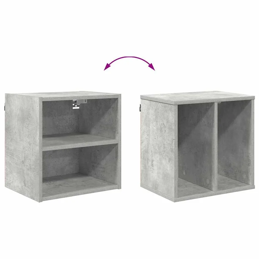 Armoire suspendue avec stockage Gris béton 40 x 29,5 x 40 cm - 8