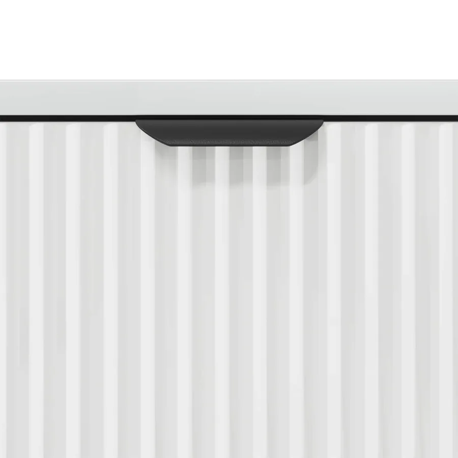 Buffet Blanc brillant 79,5 x 33 x 82 cm Bois d'ingénierie - 9