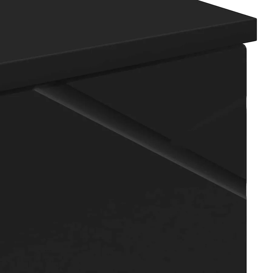 Cabinet de salle de bain avec stockage Noir 30 x 35 x 192 cm - 11