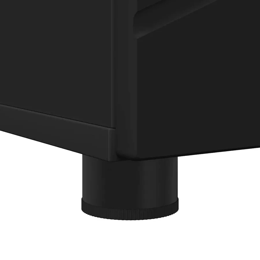 Cabinet de salle de bain avec stockage Noir 30 x 35 x 192 cm - 9