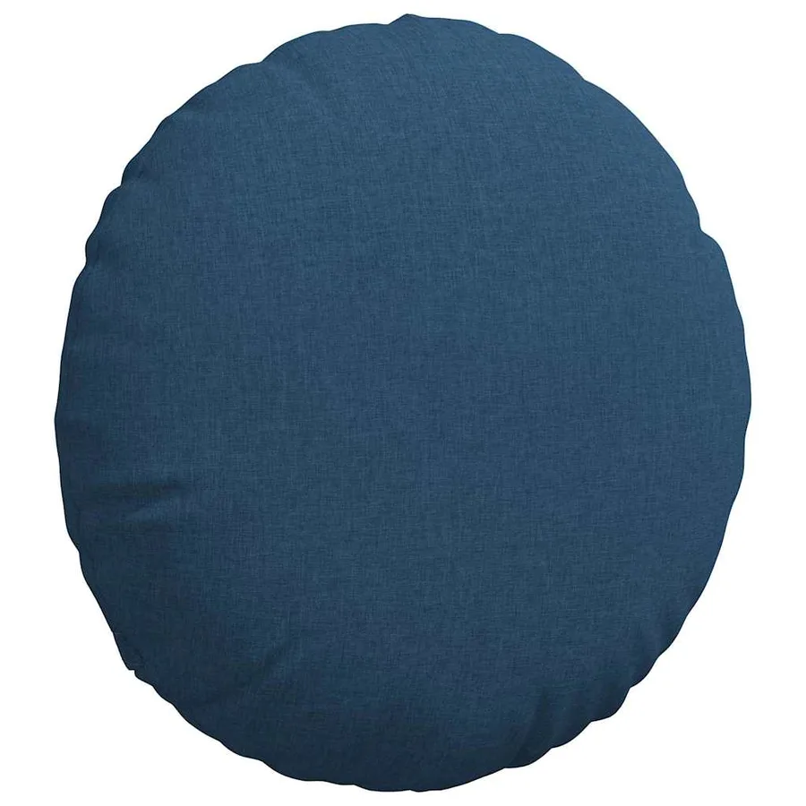 Coussins de siège 2 pcs Bleu Ø60 x 21 cm tissu - 5