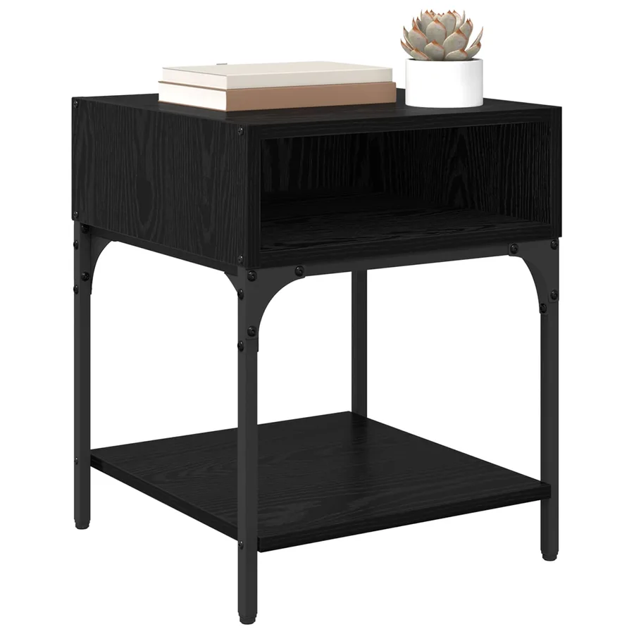 Table de chevet 2 pcs Chêne noir 40 x 40 x 50 cm - 3