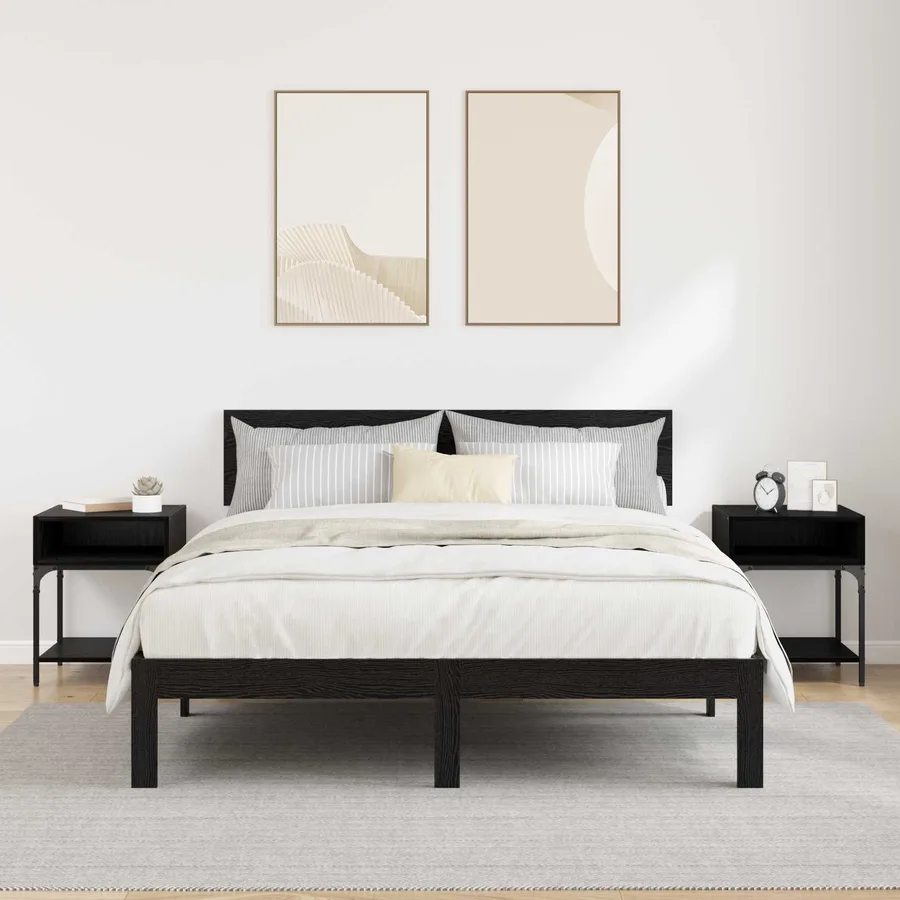 Table de chevet 2 pcs Chêne noir 40 x 40 x 50 cm - 4