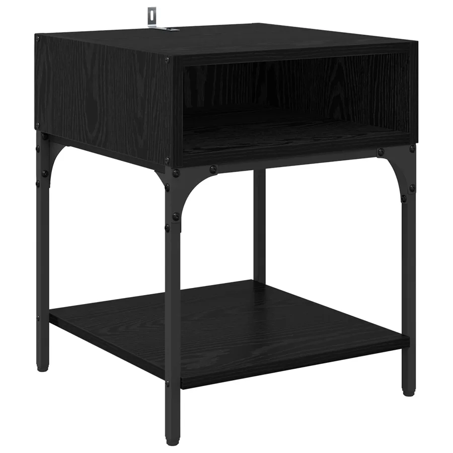 Table de chevet 2 pcs Chêne noir 40 x 40 x 50 cm - 5