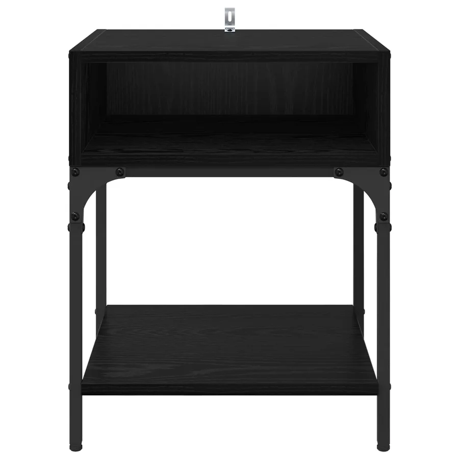 Table de chevet 2 pcs Chêne noir 40 x 40 x 50 cm - 6