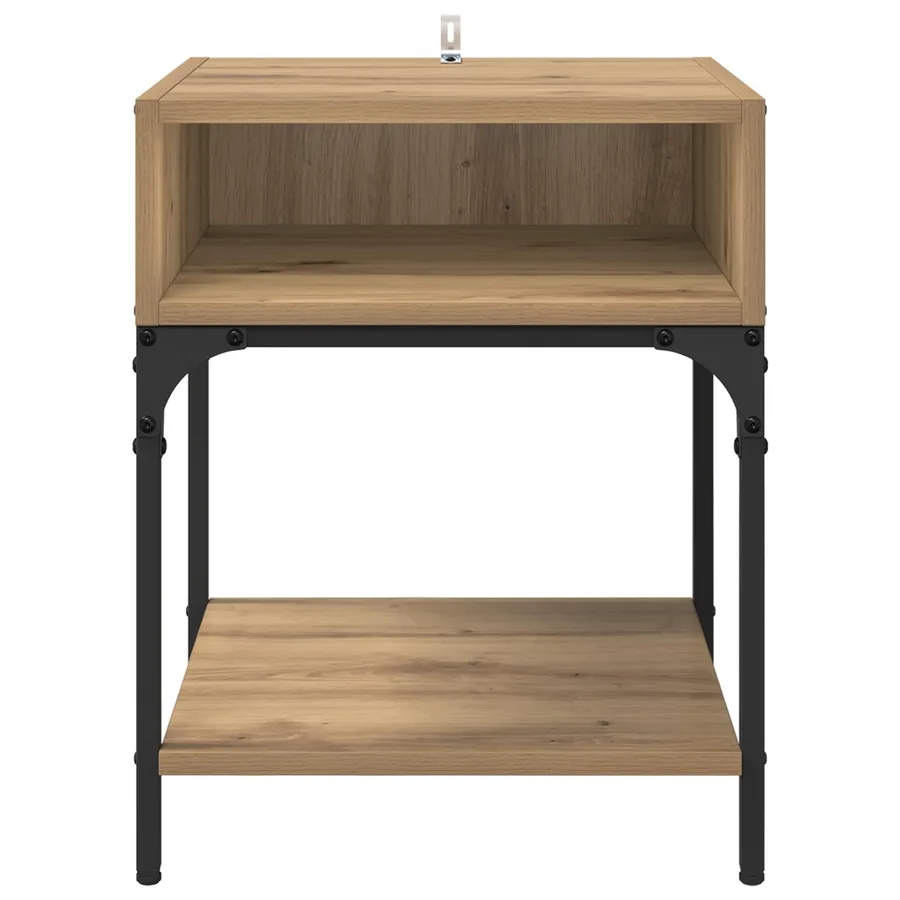 Table de chevet 2 pc Chêne artisanal 40 x 40 x 50 cm - 6