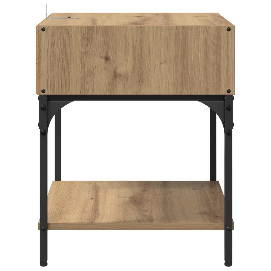 Table de chevet 2 pc Chêne artisanal 40 x 40 x 50 cm - 7