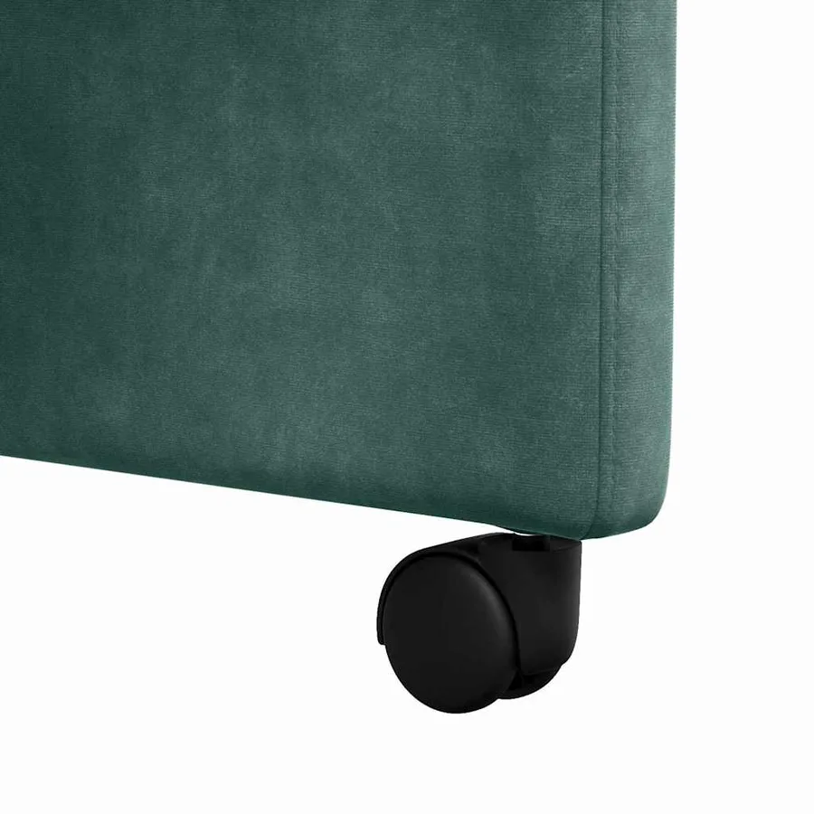 Chaises de Salle à Manger avec Roues 2 pcs Vert foncé Velours - 9