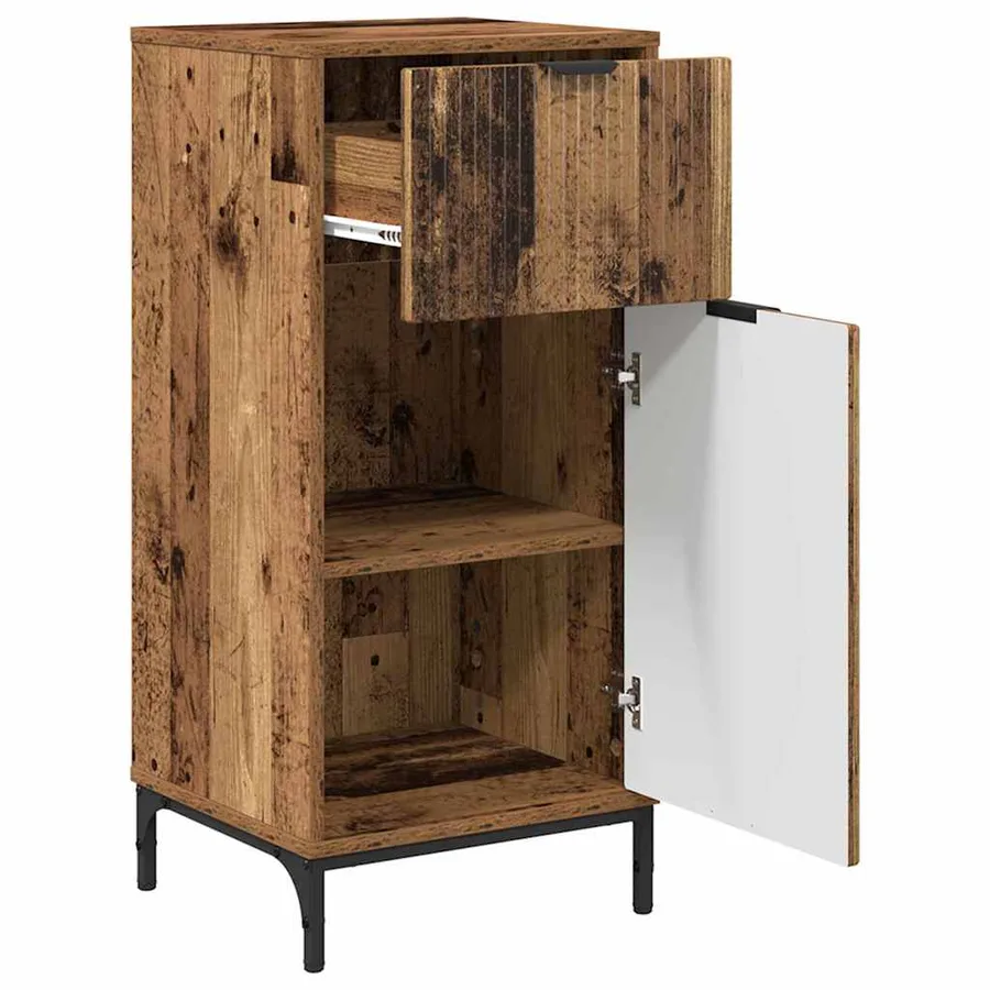 Ensemble de mobilier de salle de bain 3 pcs Bois Ancien - 6