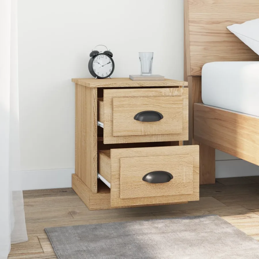 Table de chevet chêne sonoma 39x39x47,5 cm bois d'ingénierie - 3