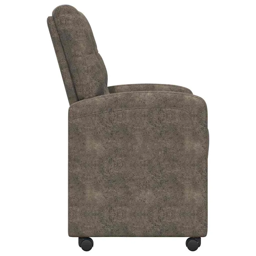 Chaises de Salle à Manger avec Roues 2 pcs Gris foncé - 5