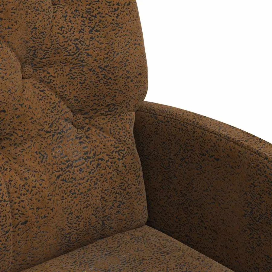 Chaises de Salle à Manger avec Roues 2 pcs Marron Simili daim - 7