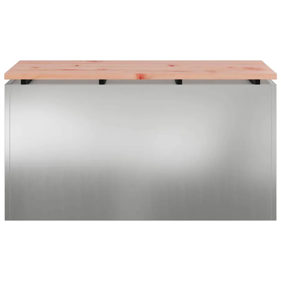 Banc de jardin Argent 80 x 40 x 43 cm Acier galvanisé - 4