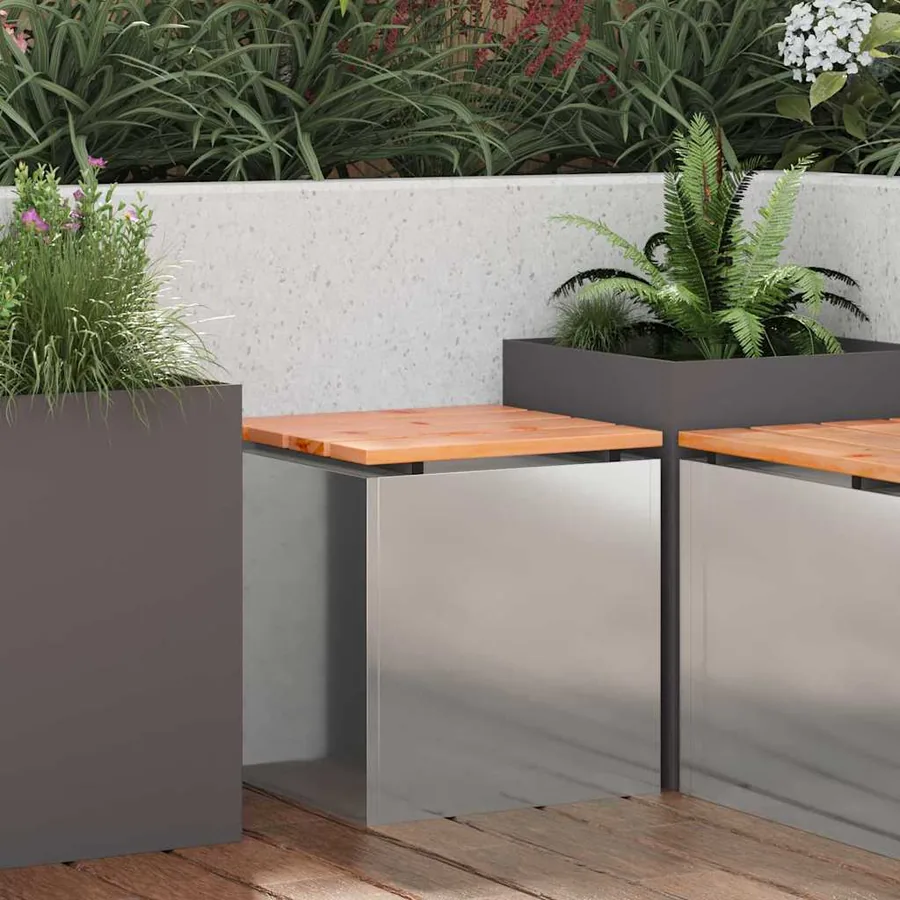 Banc de jardin Argent 40 x 40 x 43 cm Acier galvanisé