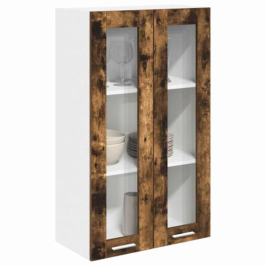 Armoire suspendue Chêne fumé 60 x 31 x 100 cm Bois d'ingénierie - 3