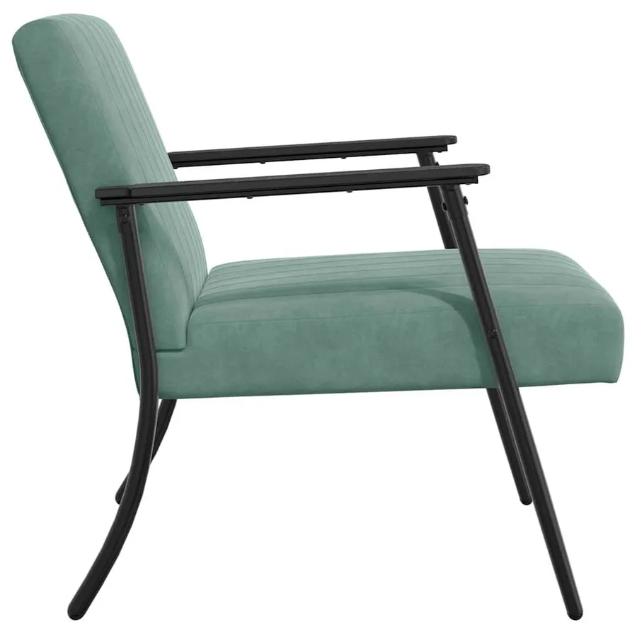 fauteuil Vert Mer 59 x 75 x 78 cm Velours - 5