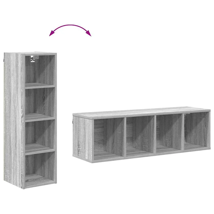 Armoire suspendue avec stockage Gris Sonoma 30 x 29,5 x 100 cm - 8