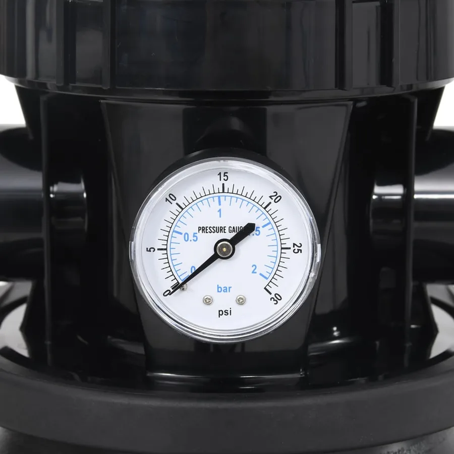 Swimming Pool Sand Filter with 6-Way Valve Black - 5