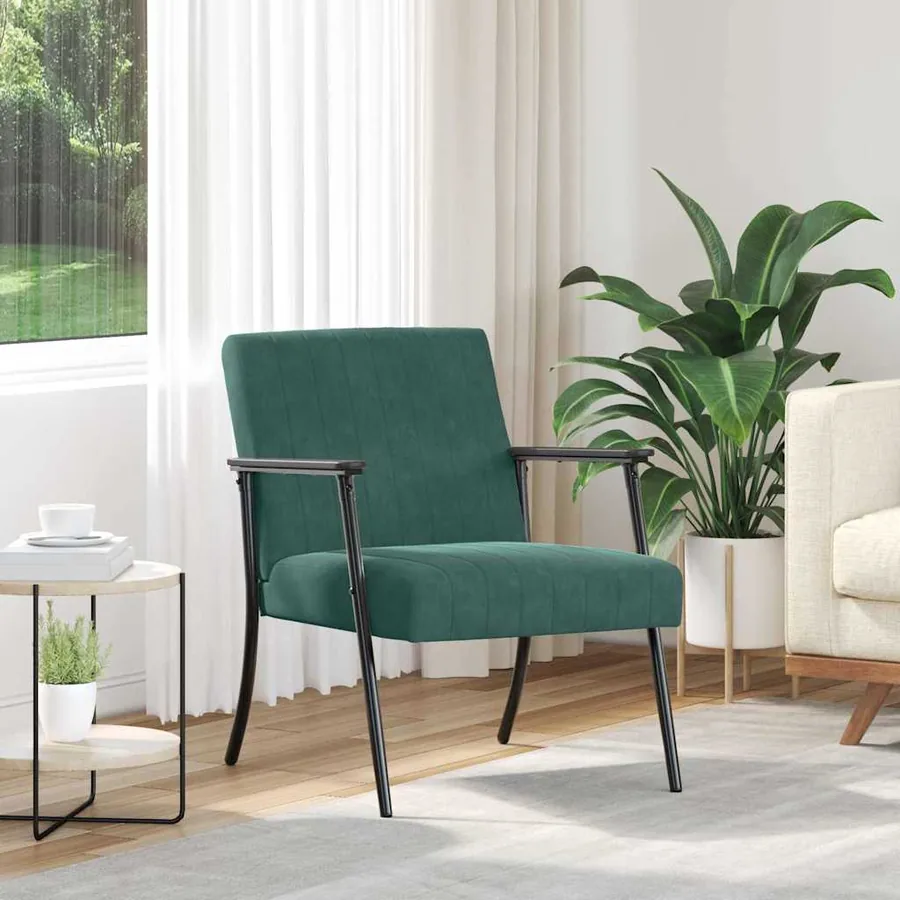 fauteuil Vert foncé 59 x 75 x 78 cm Velours
