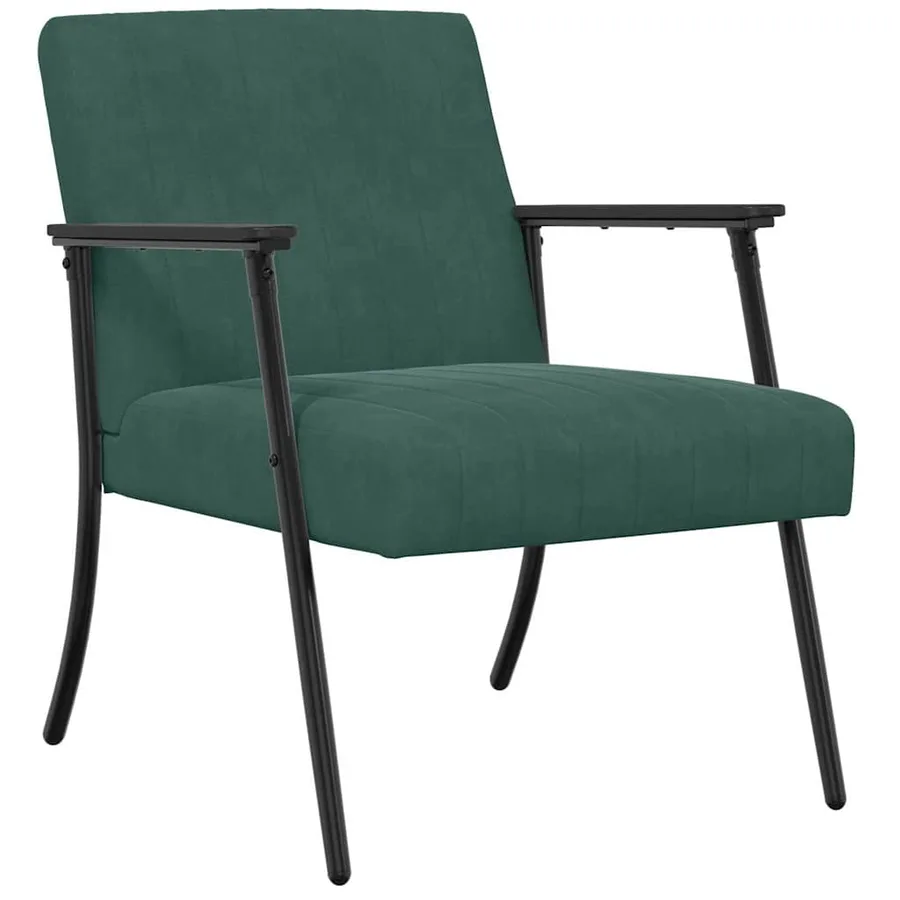 fauteuil Vert foncé 59 x 75 x 78 cm Velours - 2