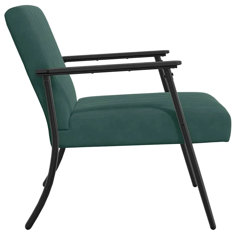 fauteuil Vert foncé 59 x 75 x 78 cm Velours - 5