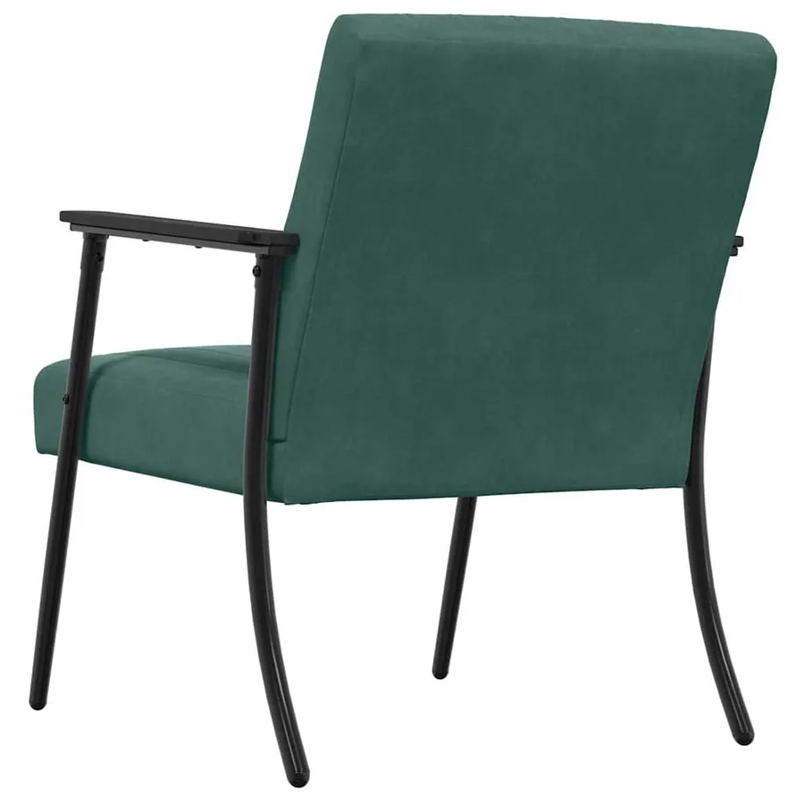 fauteuil Vert foncé 59 x 75 x 78 cm Velours - 6