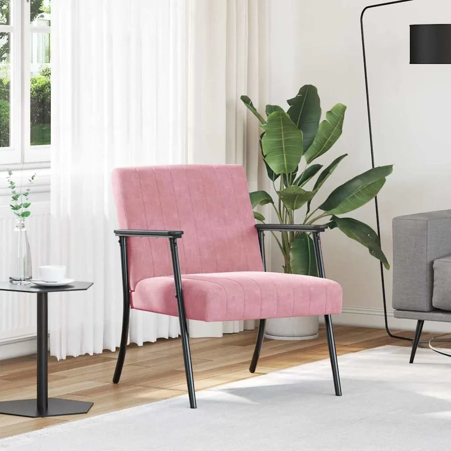 fauteuil Rose 59 x 75 x 78 cm Velours