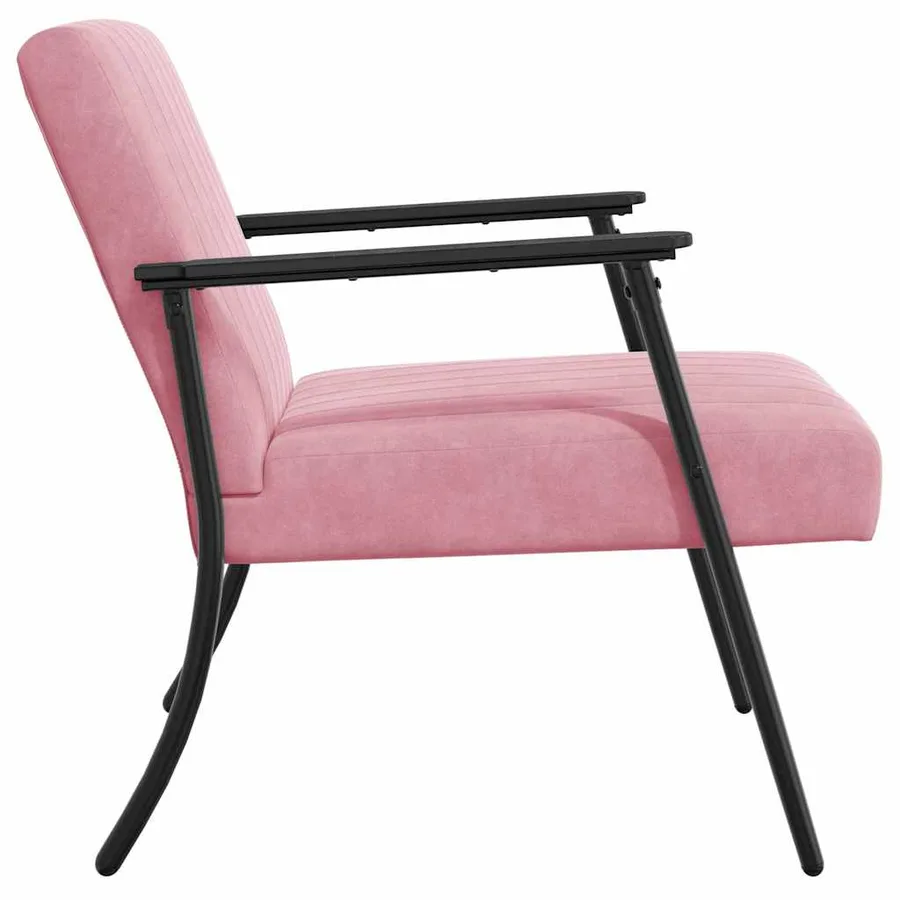 fauteuil Rose 59 x 75 x 78 cm Velours - 5