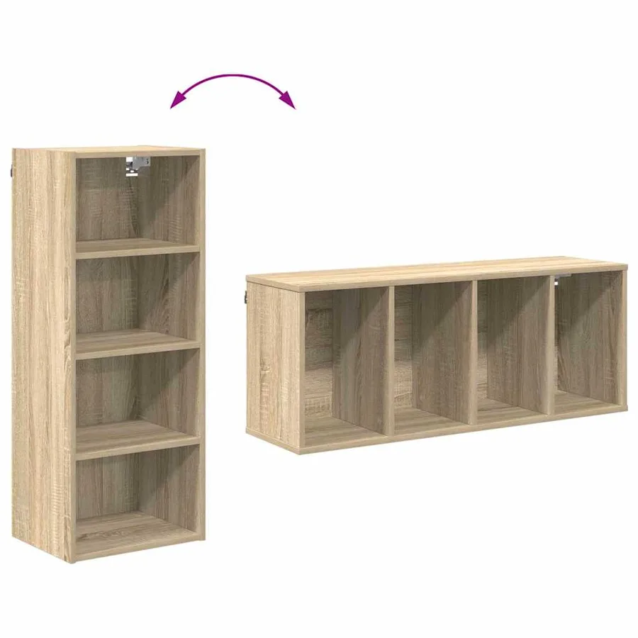 Armoire suspendue avec stockage Chêne Sonoma 40 x 29,5 x 100 cm - 8