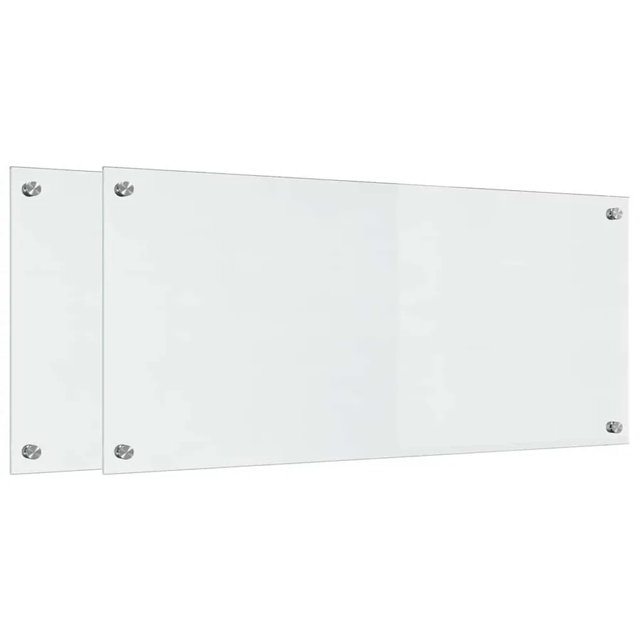 Crédence de cuisine 2 pcs Transparent 90 x 40 cm verre trempé - 2