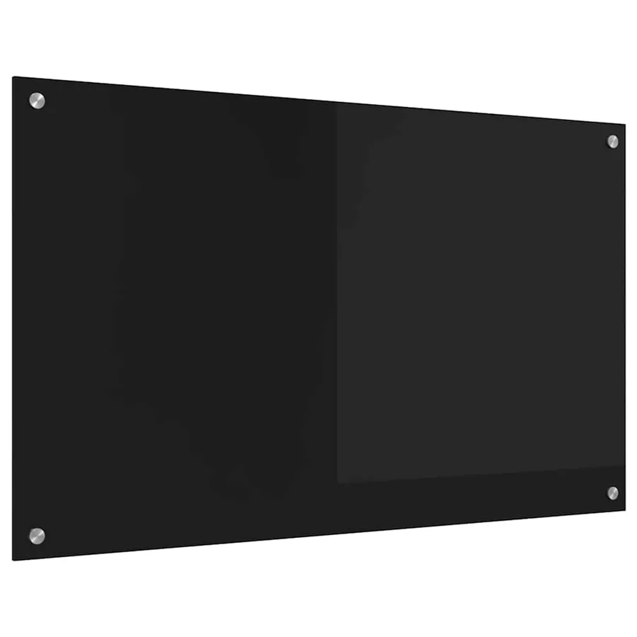 Crédence de cuisine Noir 100 x 60 cm verre trempé - 2